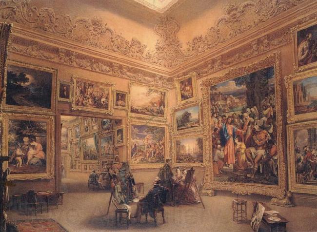 Frederick Mackenzie The National Gallery when at Mr J.J Angerstein's House,Pall Mall Spain oil painting art